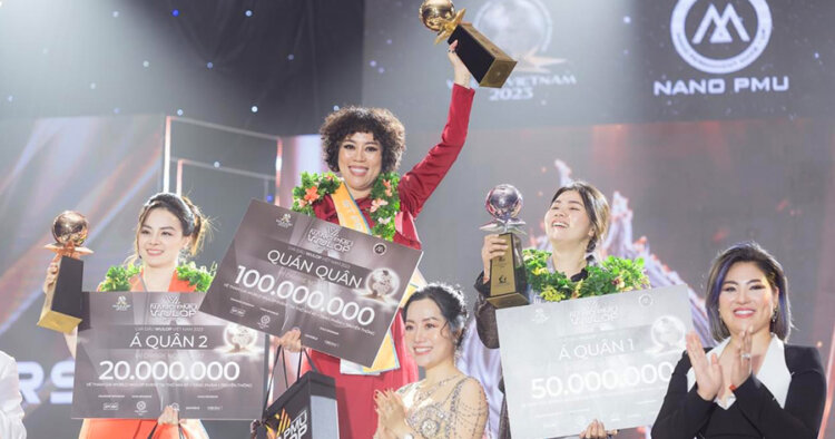 Master Hương Bùi chinh phục thành công giải Quán quân Phun mí Ombre người thật tại cuộc thi WULOP Việt Nam 2023