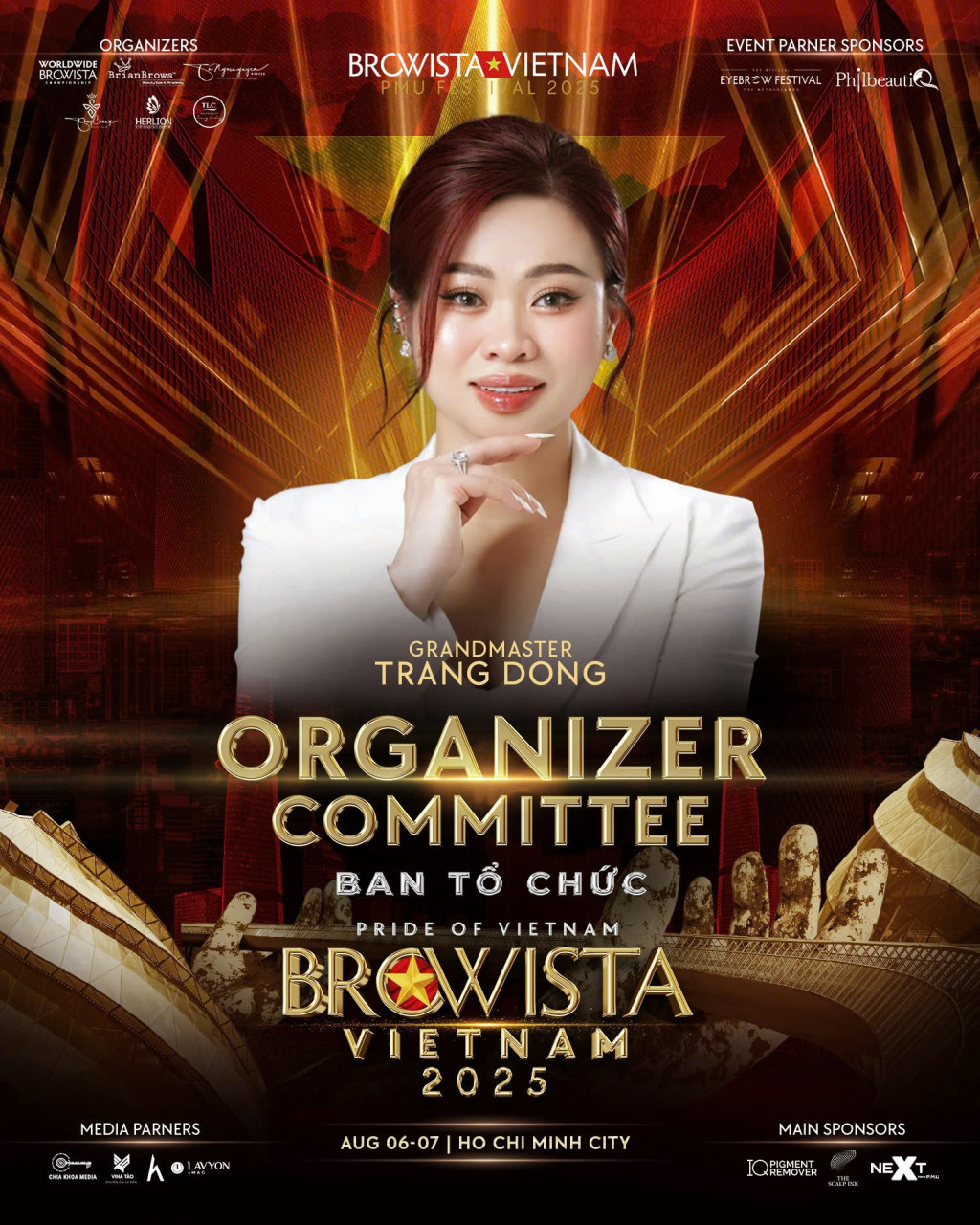 grand master tina trang dong ban to chuc su kien browista vietnam lash championship 2025 bieu tuong gan ket gioi lam dep viet nam voi chuan muc quoc te